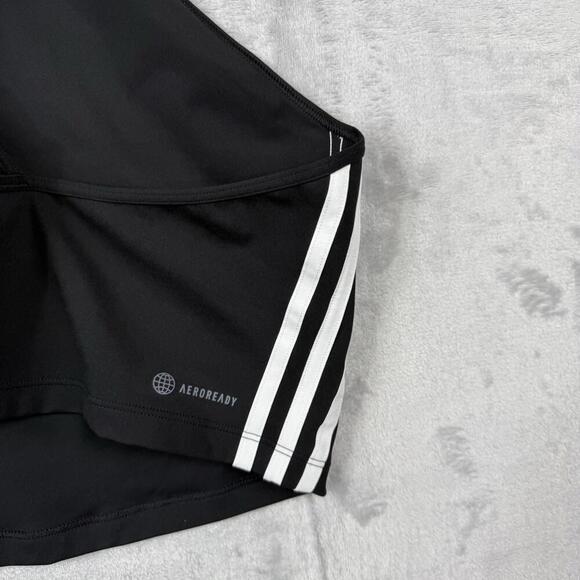 Adidas 3-Stripes Crop Tank Top Black White Wmns Size XL AEROREADY NWT $39.99 - Picture 4 of 7